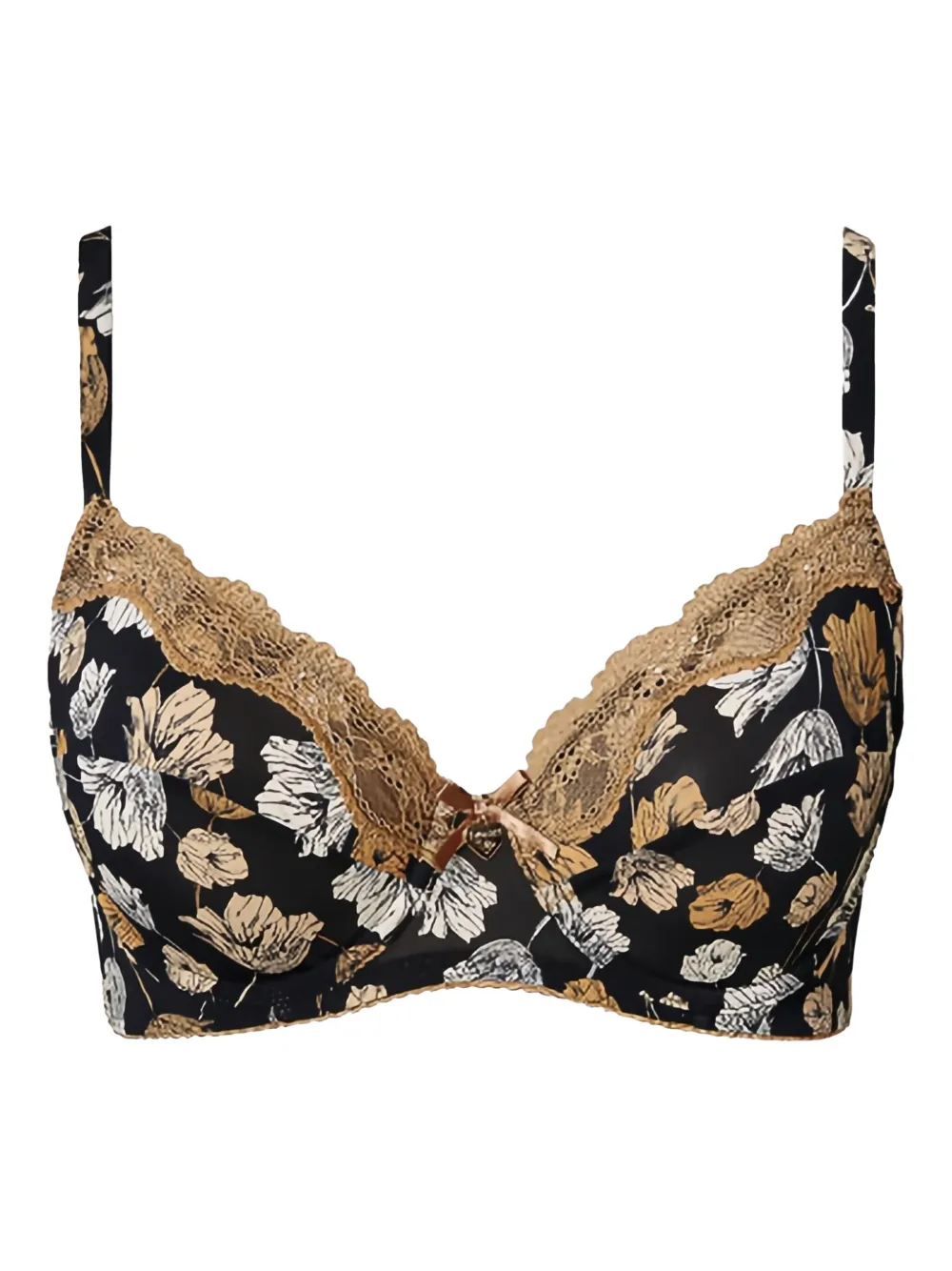 TWINSET floral-print underwire bra - ブラック TWINSET floral-print underwire bra - ブラック