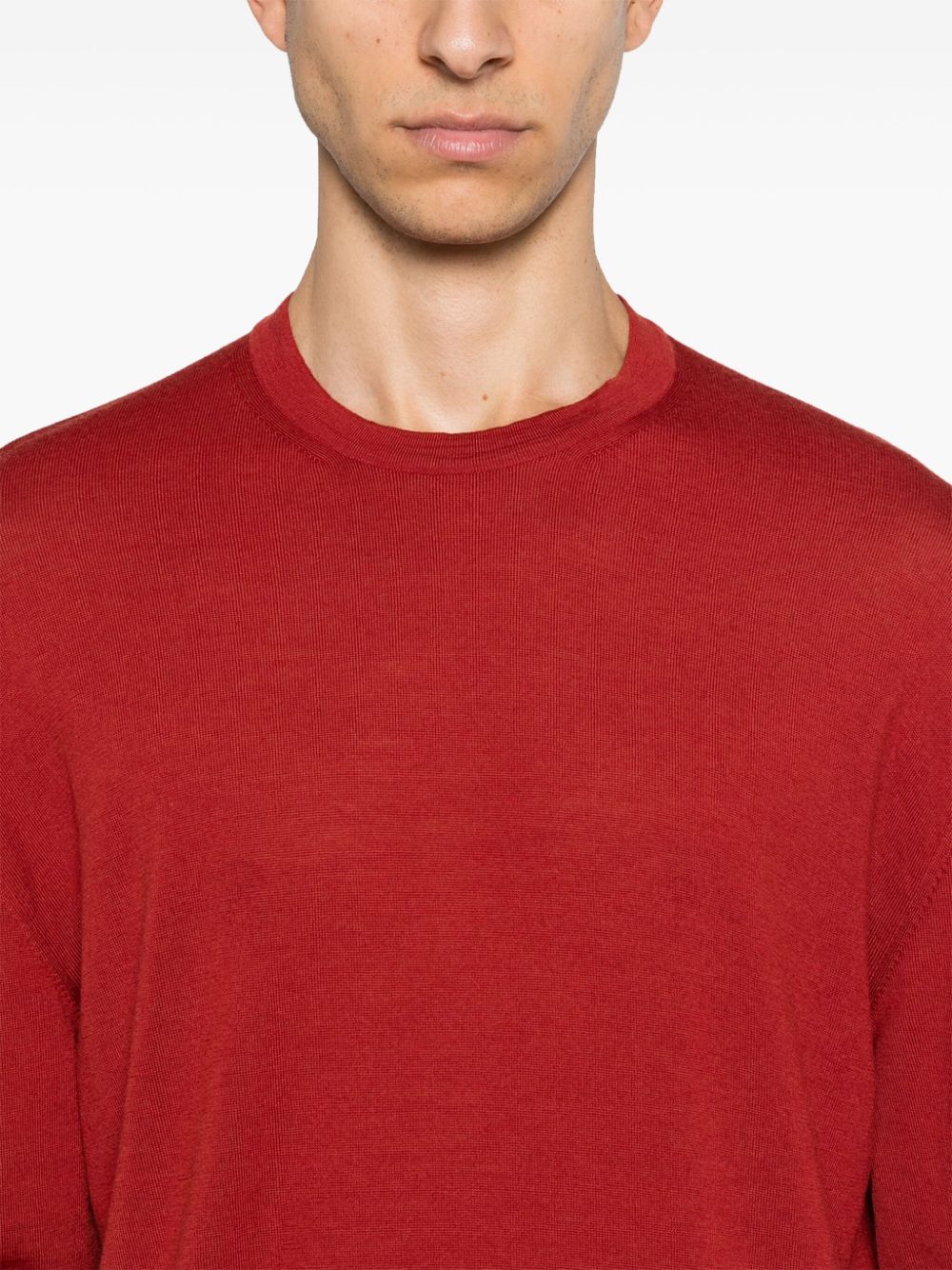 Shop D4.0 Wool Sweater In Red