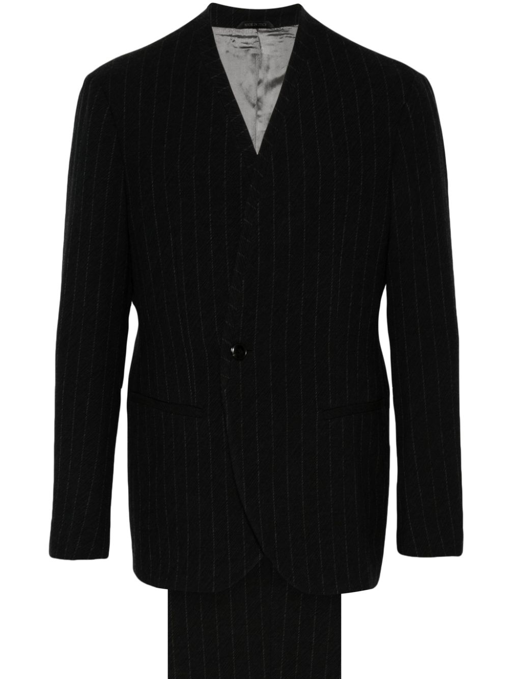 Armani pinstripe suit best sale