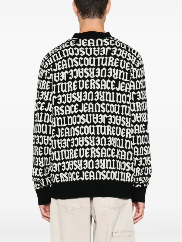 Versace Jeans Couture Logomania Sweater | Black | FARFETCH