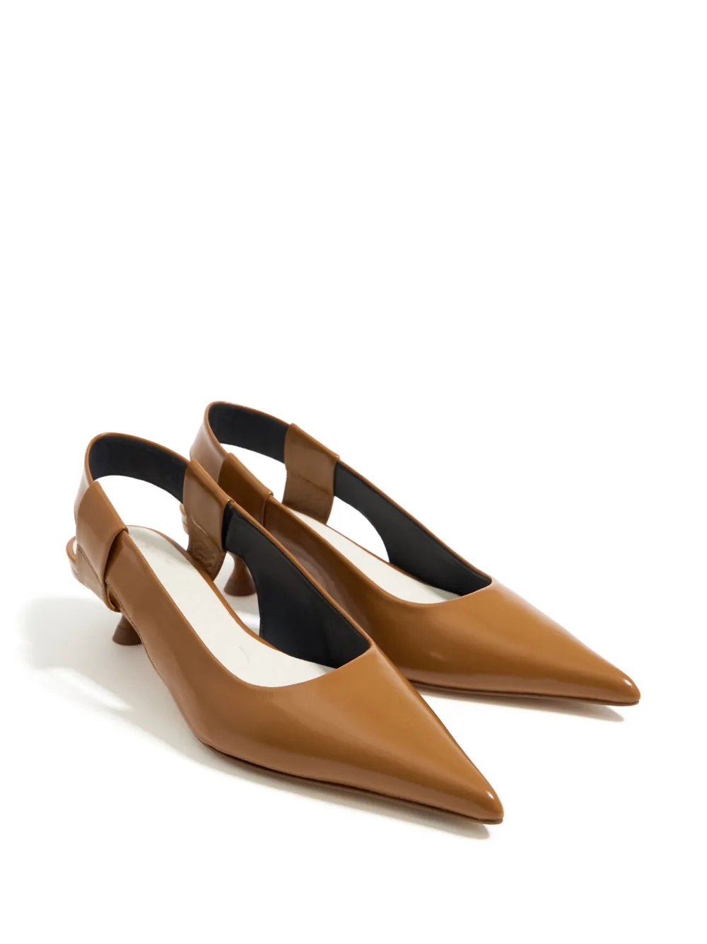 Bimba y Lola slingback leather pumps - Bruin