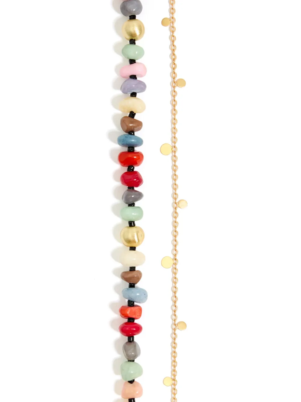 Bimba y Lola gemstone-detail double-chain necklace - Rood