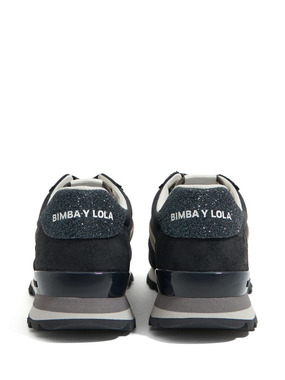 Shop Bimba Y Lola Glitter-detail Sneakers In Black