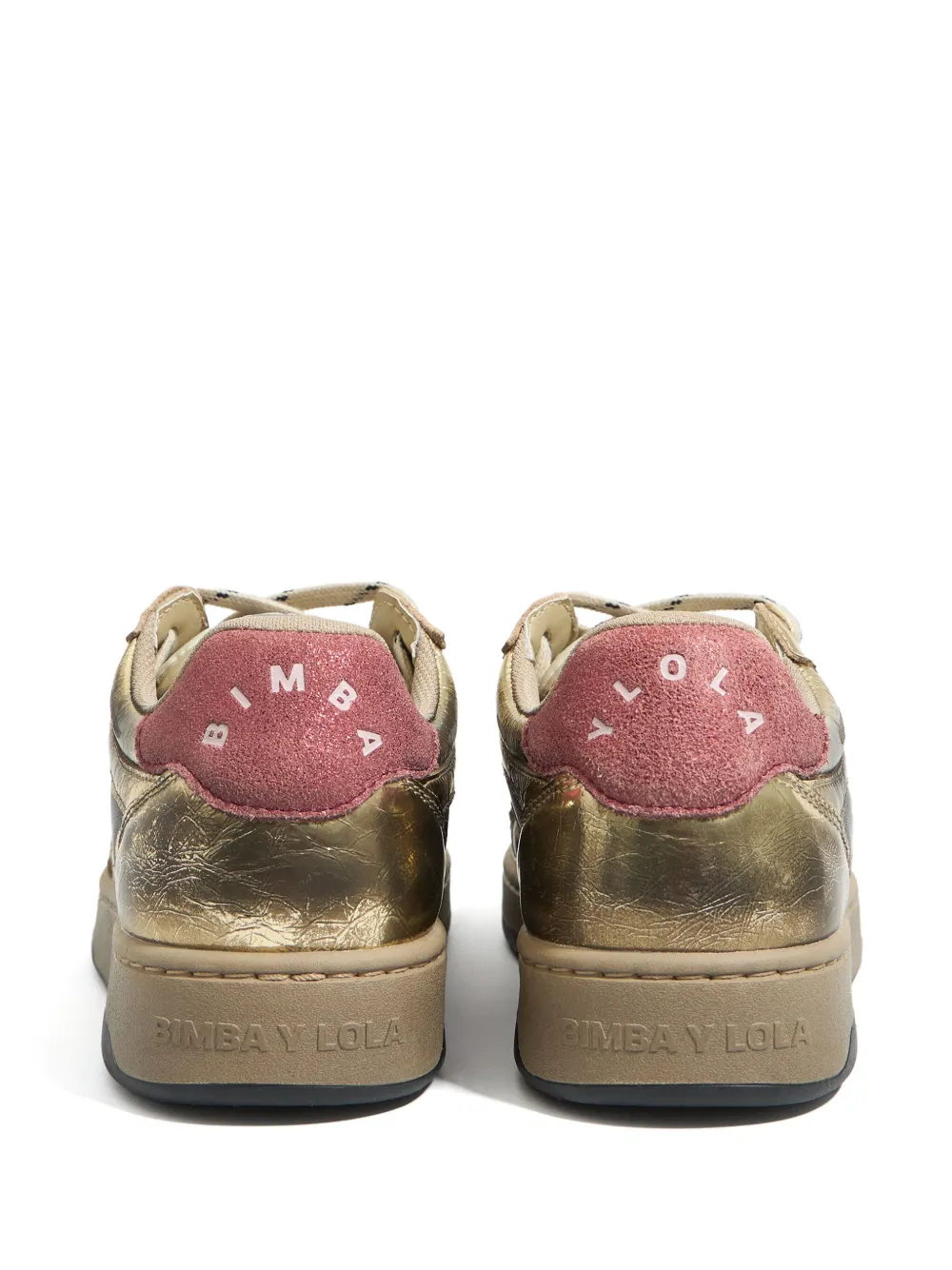 Bimba y Lola Leren sneakers Goud
