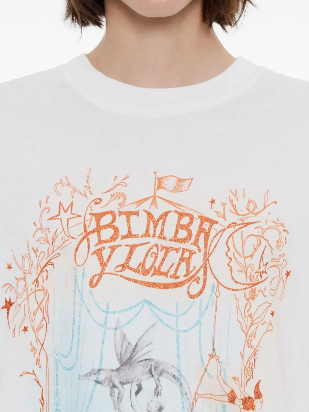 Bimba y Lola T-shirt met logoprint Wit