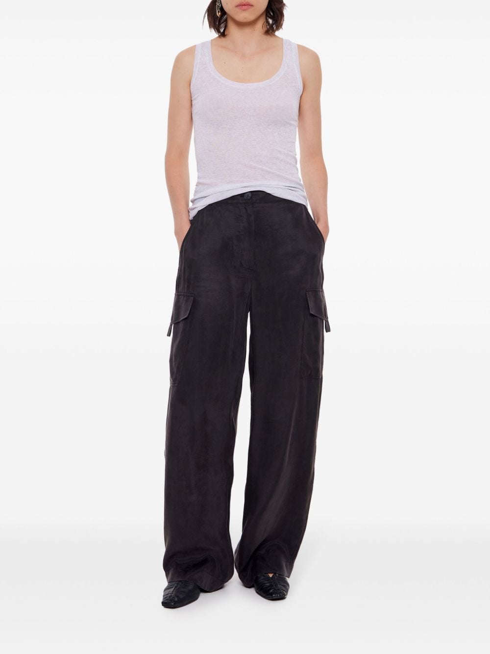 Bimba y Lola mid-rise cargo trousers - Zwart