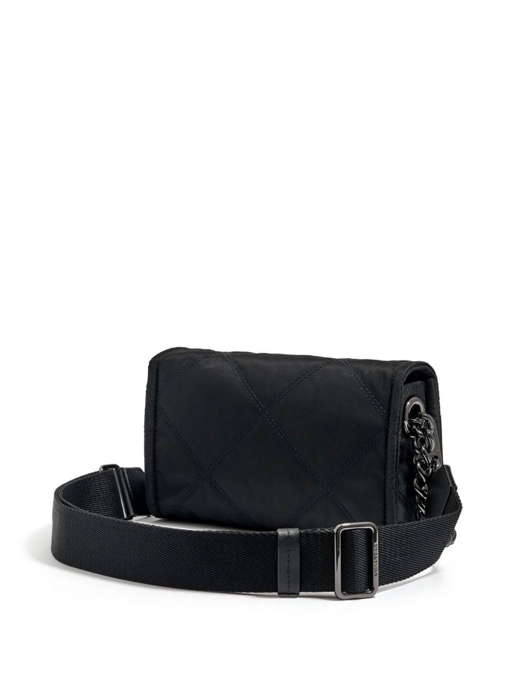 Shop Bimba Y Lola Small Logo-plaque Crossbody Bag In Black