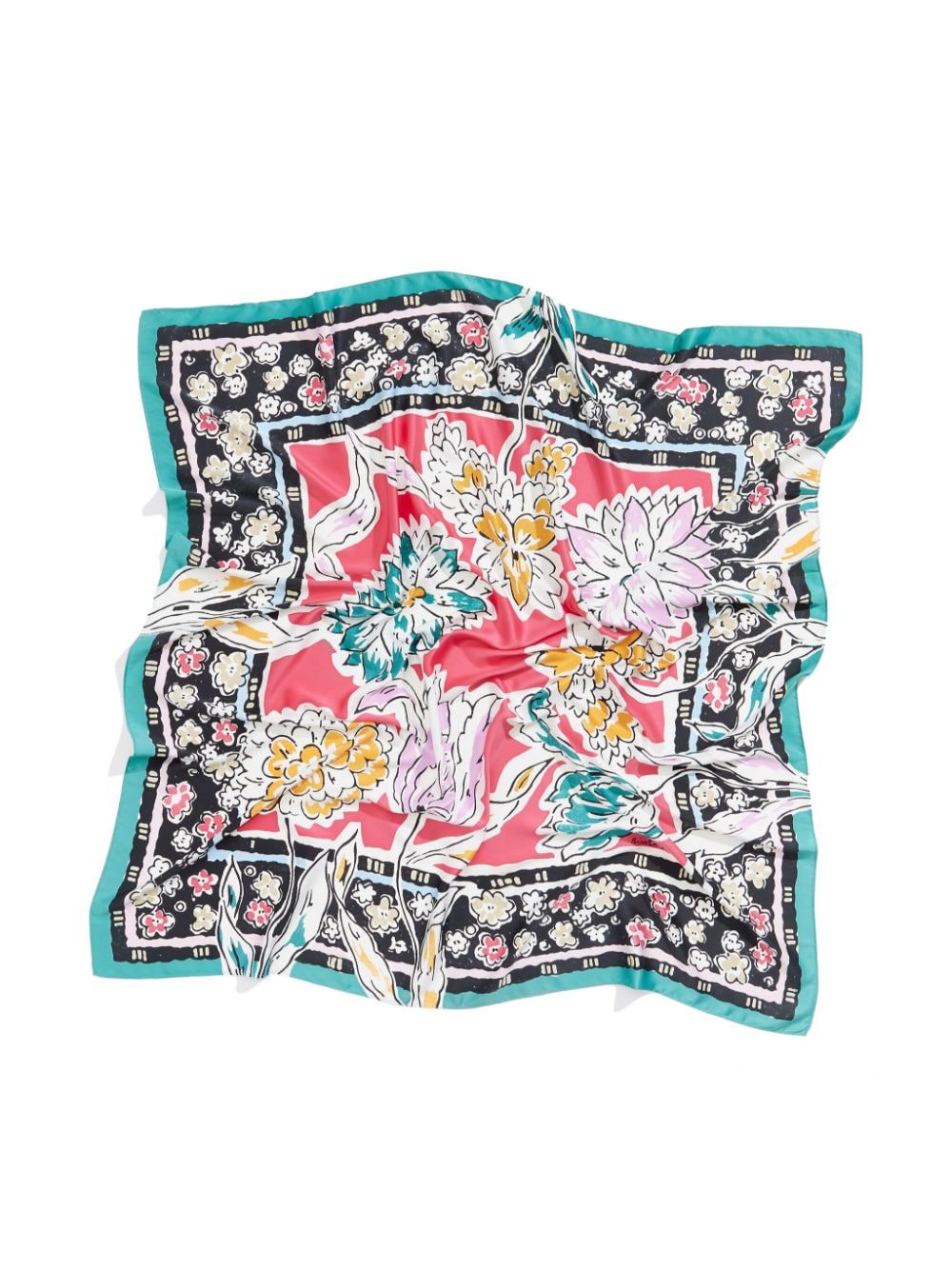 Shop Bimba Y Lola Floral-print Scarf In Pink