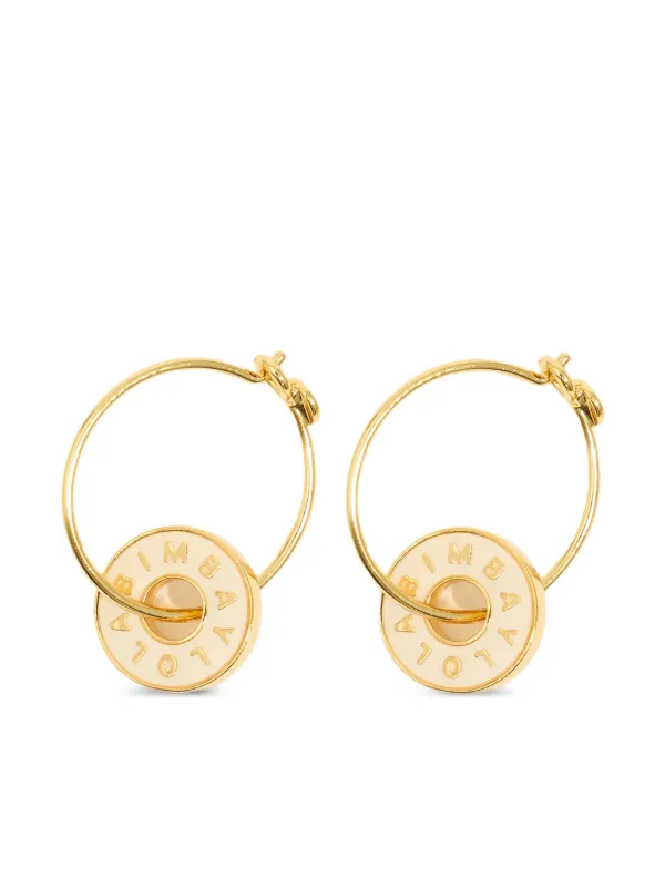 【BIMBA Y LOLA】ロゴ入りフープピアス Bimba y Lola ロゴチャーム フープピアス | ニュートラル