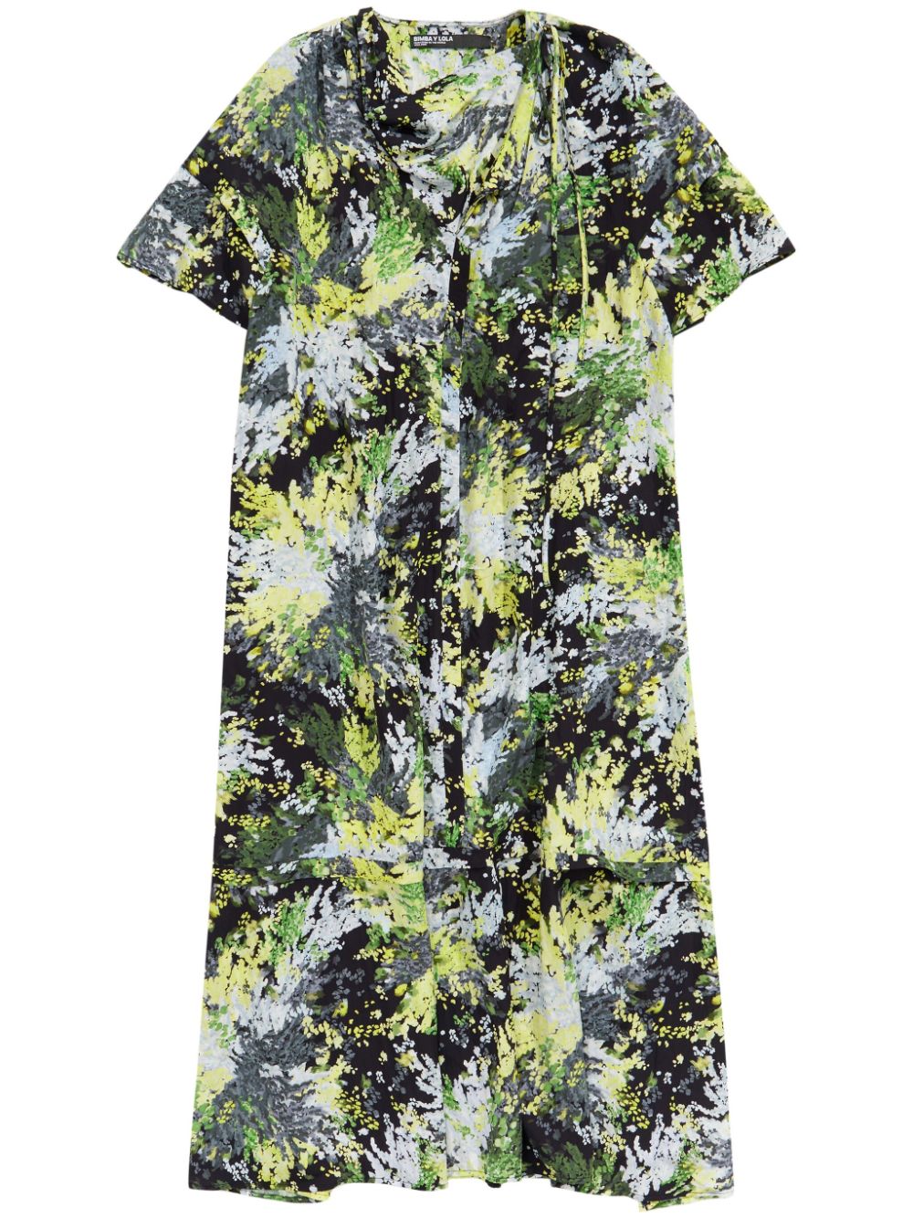 graphic-print midi dress