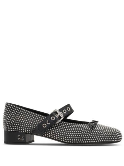 Miu Miu 25mm buckled ballerina shoes Women