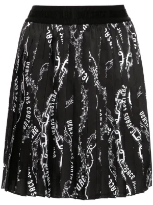 ベルサーチ　ジーンズクチュール　プリーツスカート　15号 Versace Jeans Couture（ヴェルサーチェ・ジーンズ・クチュール