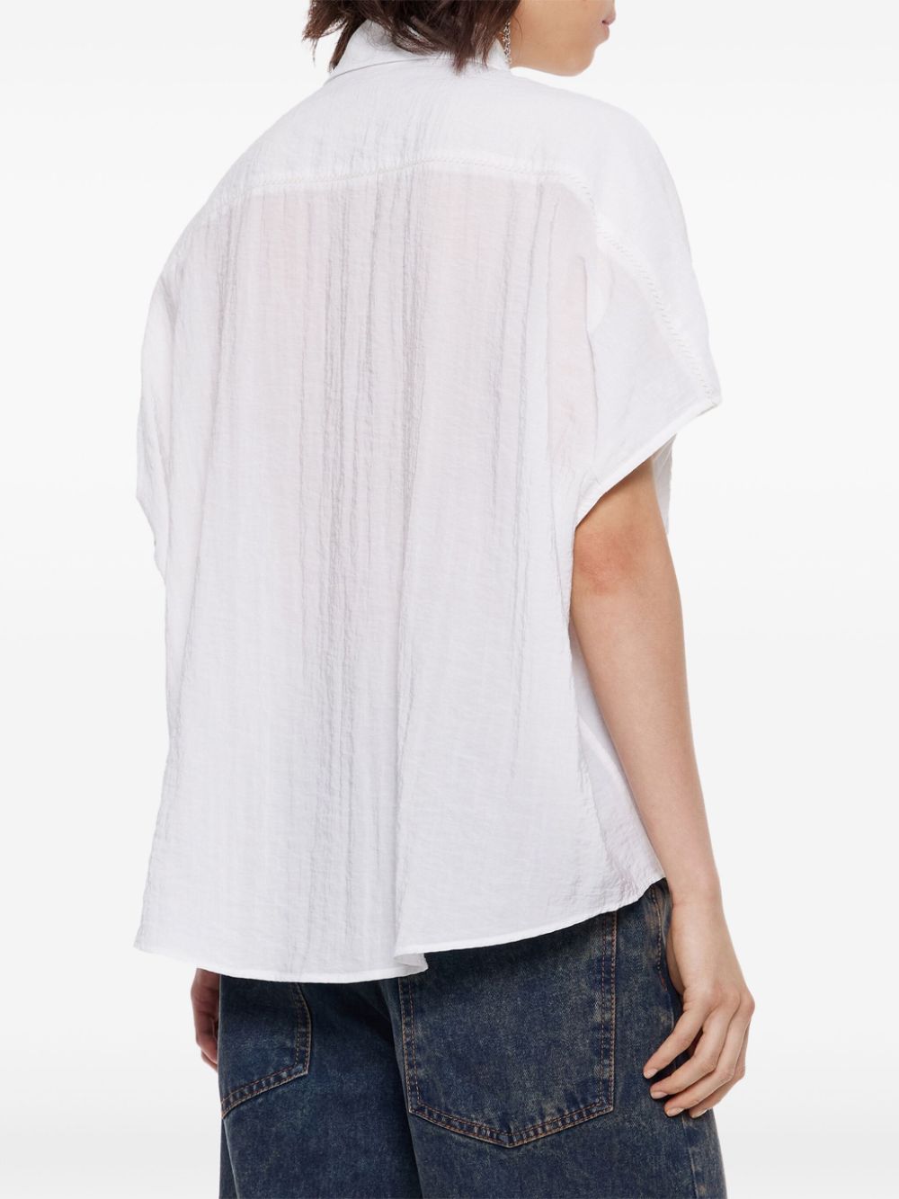 Shop Bimba Y Lola Cape-design Shirt In White