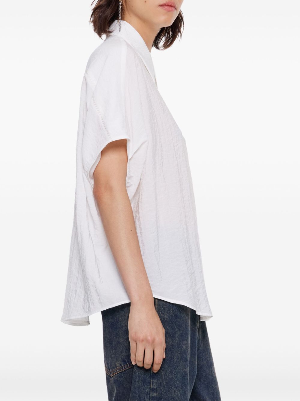 Shop Bimba Y Lola Cape-design Shirt In White