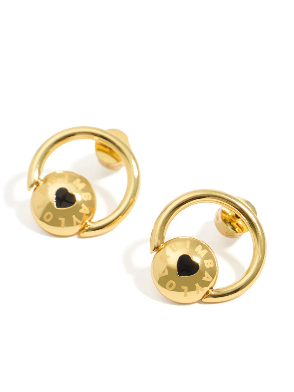 Bimba y Lola logo-charm earrings - Zwart
