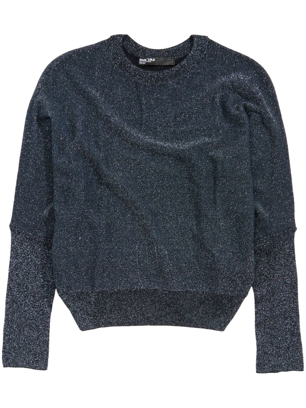 Shop Bimba Y Lola Metallic-threading Sweater In Blue