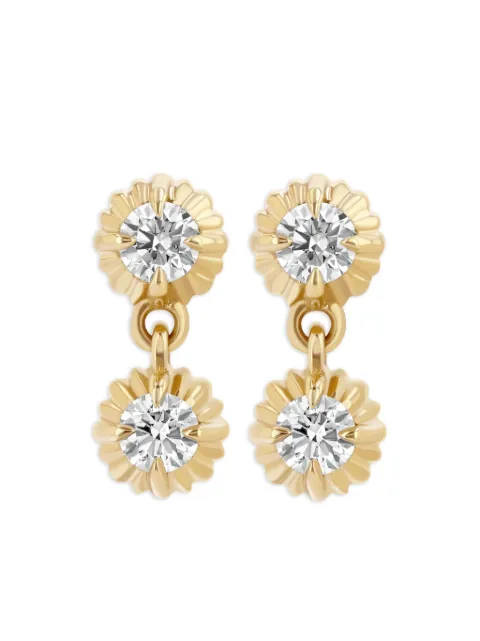 Lizzie Mandler Fine Jewelry aretes en oro amarillo de 18kt con diamantes