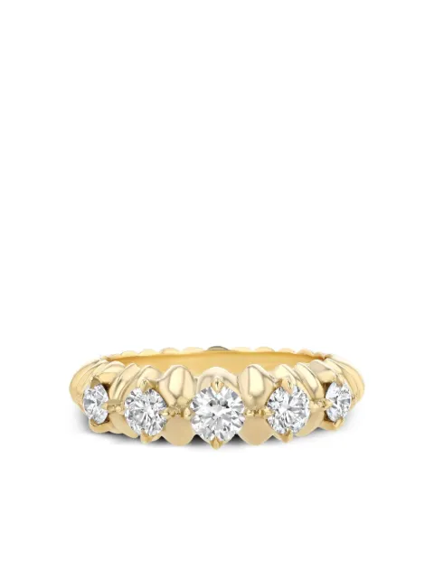 Lizzie Mandler Fine Jewelry 18kt yellow gold Crescent diamond ring