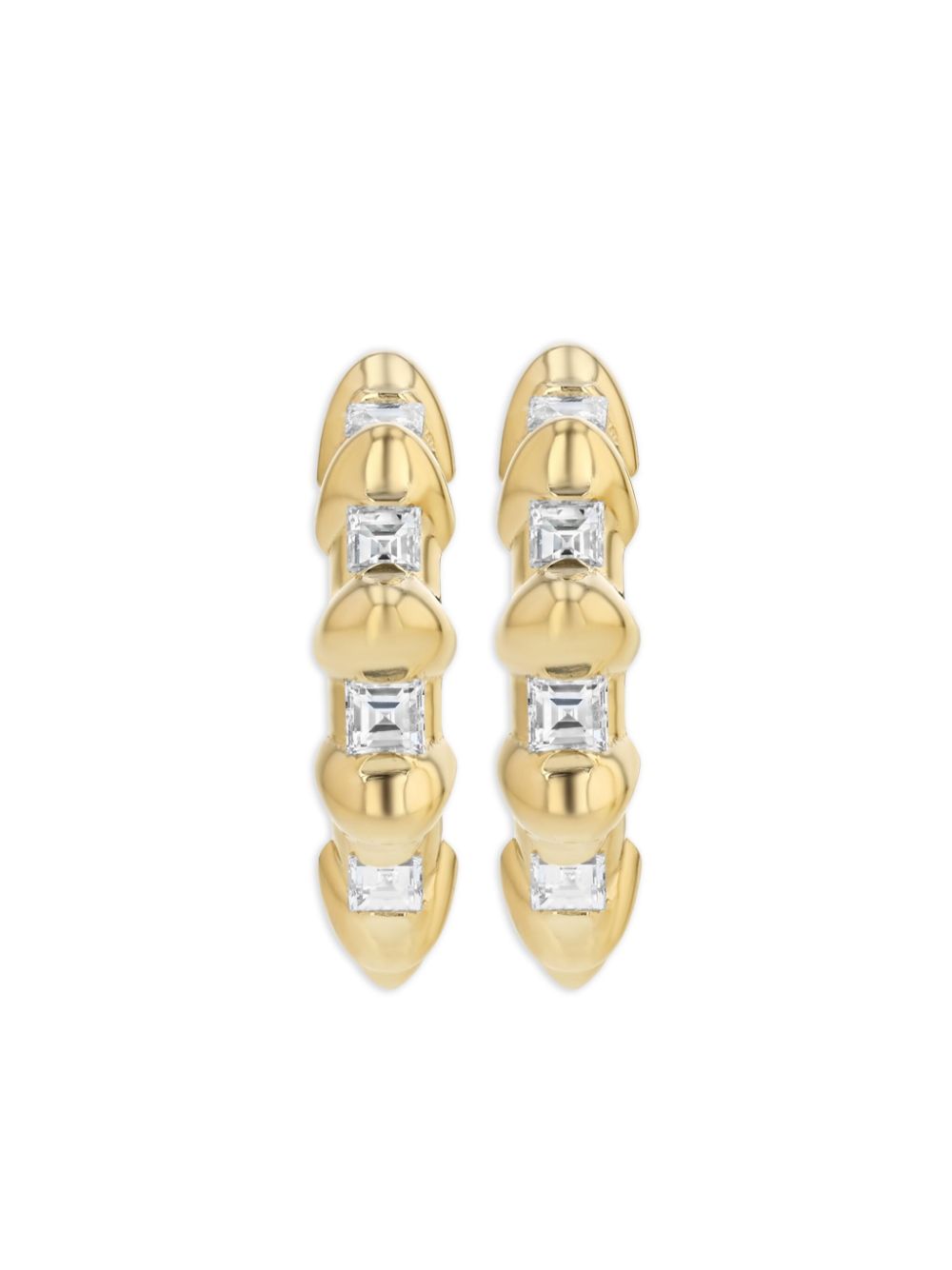 18kt yellow gold Bubble diamond earrings