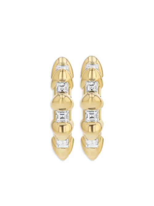Boucles d'oreilles Bubble en 18ct pavées de diamants - Lizzie Mandler Fine Jewelry - Modalova
