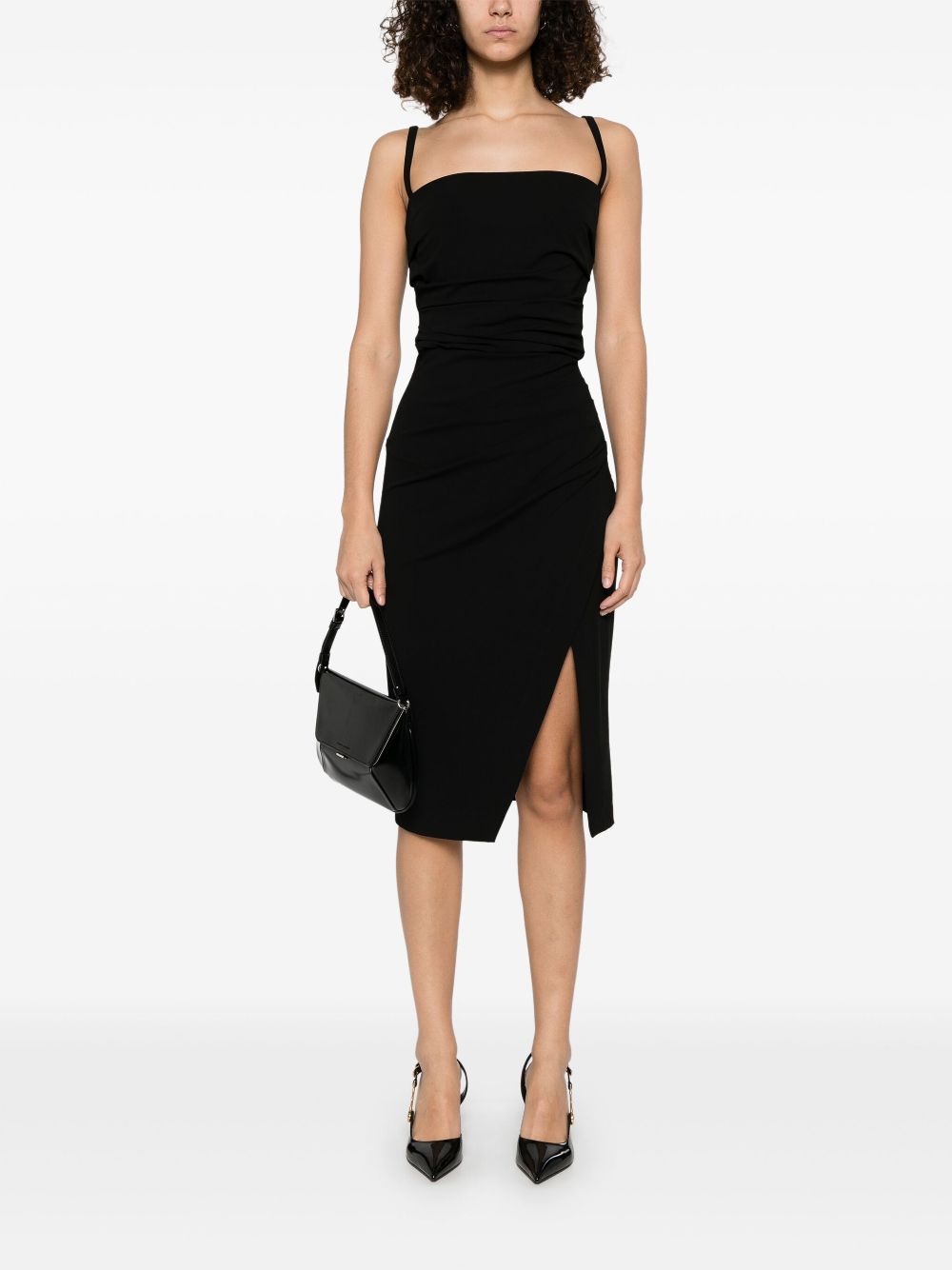 Dolce & Gabbana Gedrapeerde midi-jurk - Zwart