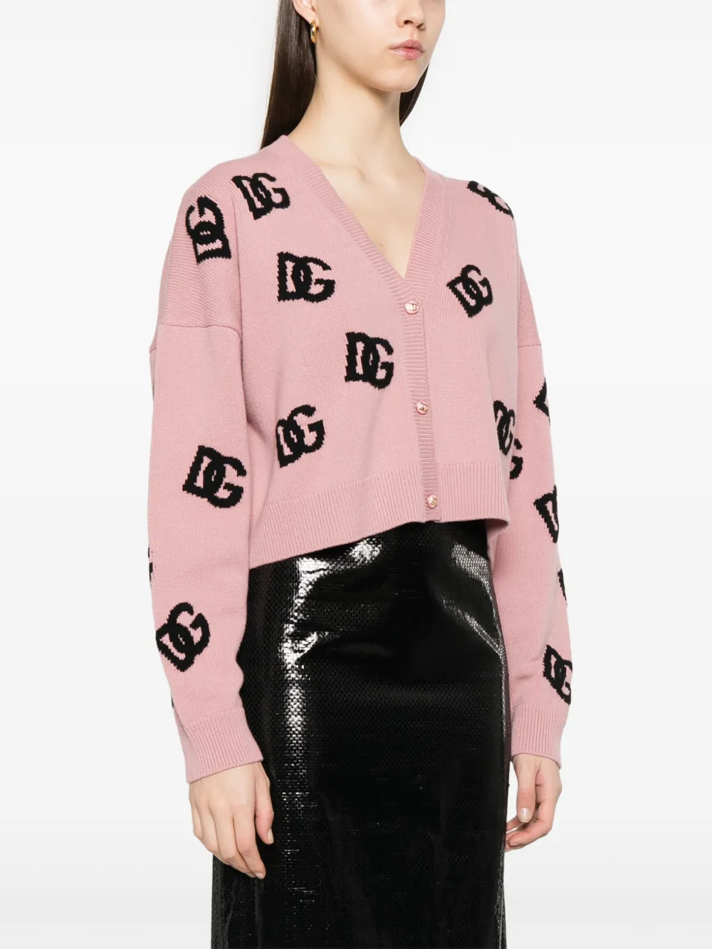 Dolce & Gabbana Vest met jacquard logo Roze