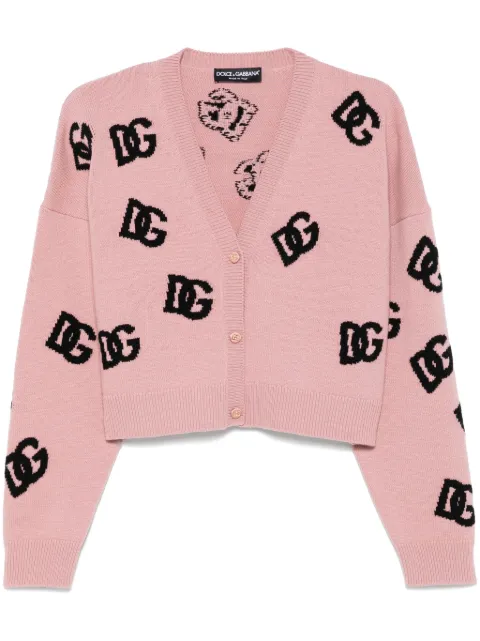 Dolce & Gabbana cárdigan corto con logo en jacquard