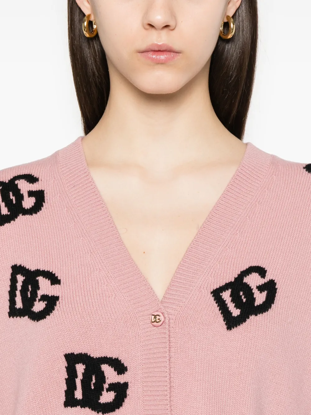 Dolce & Gabbana Vest met jacquard logo Roze