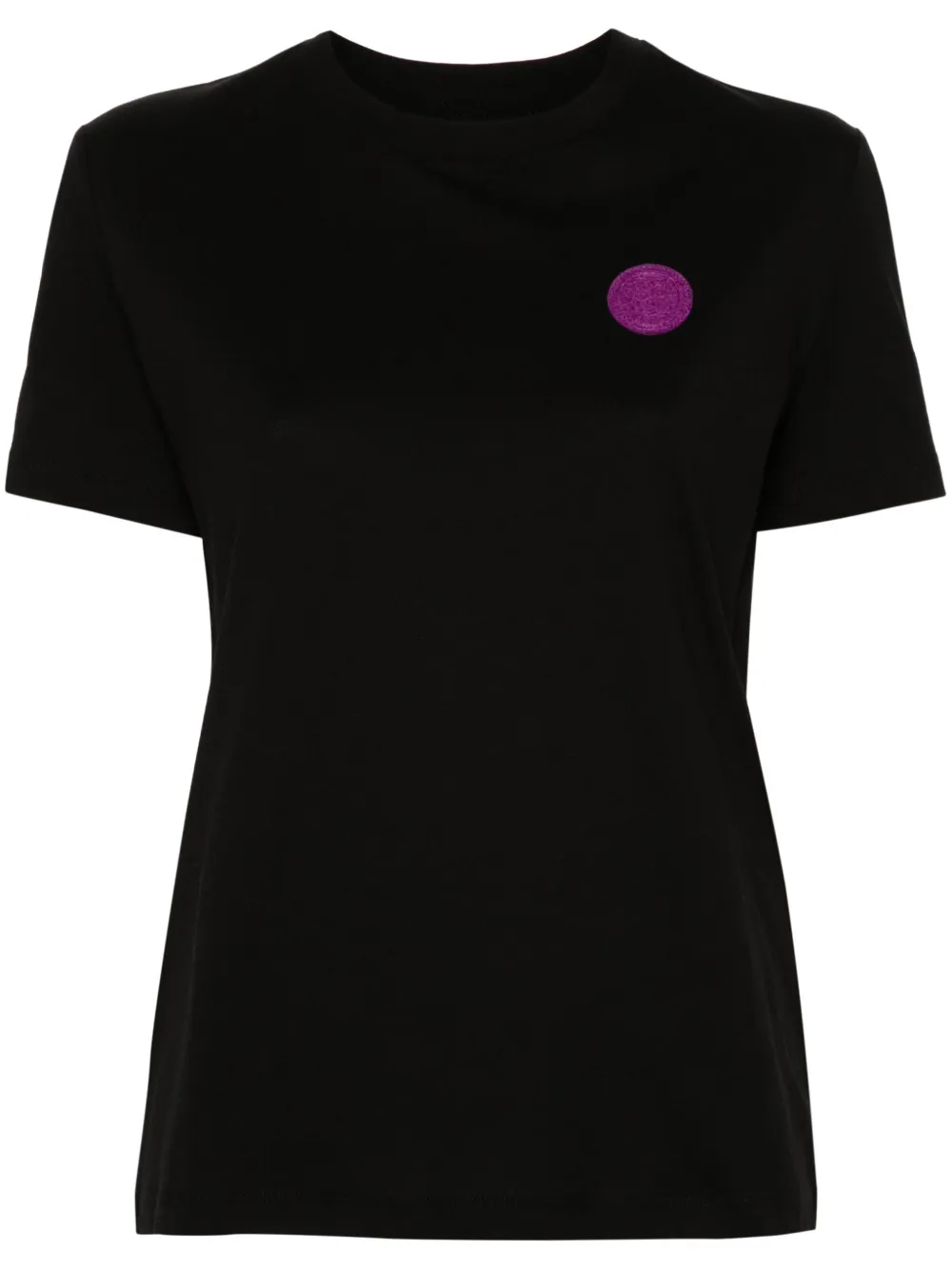 Just Cavalli T-shirt met geborduurd logo Zwart