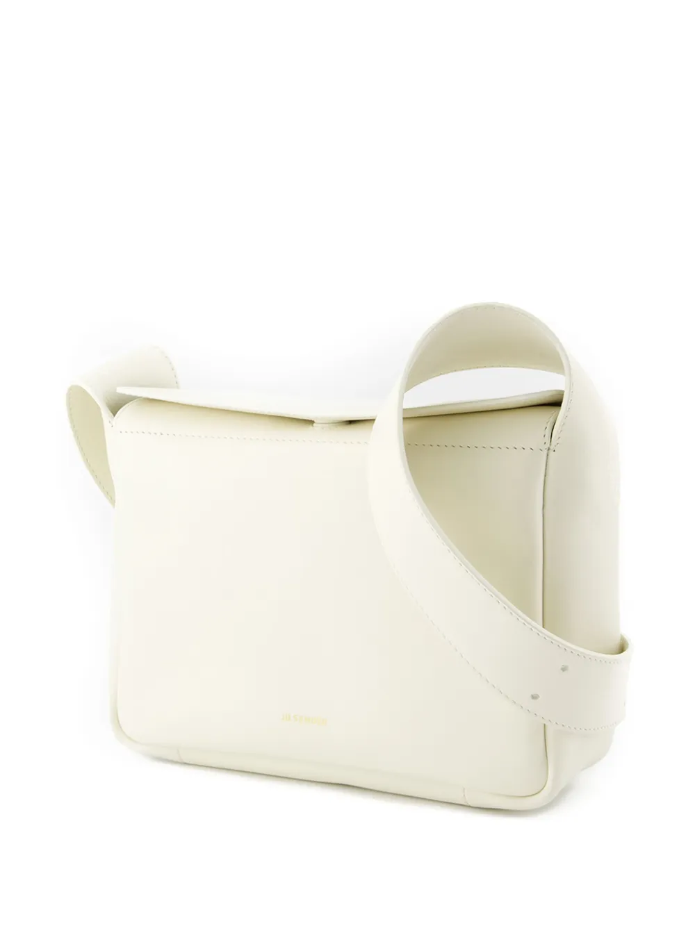 Jil Sander Leren crossbodytas Beige