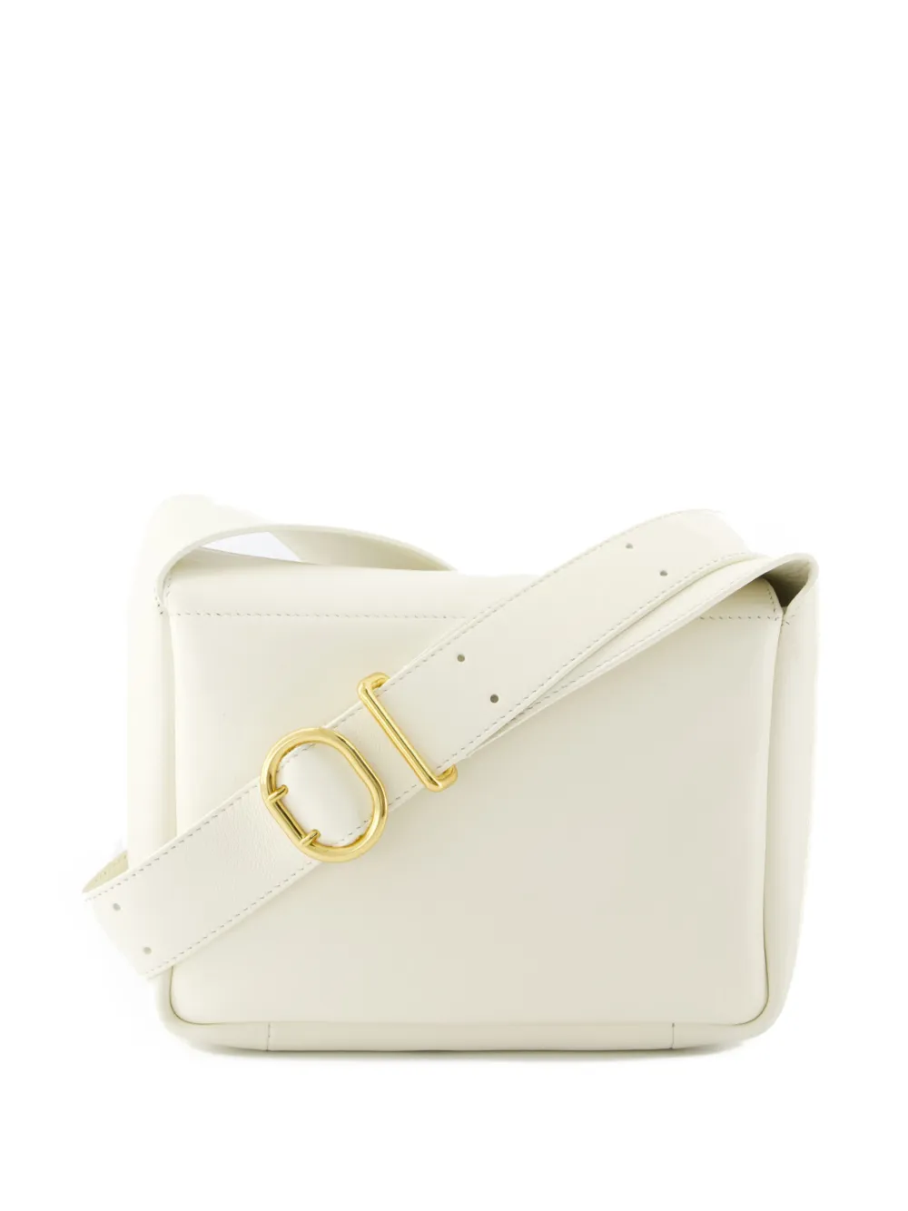 Jil Sander Leren crossbodytas Beige