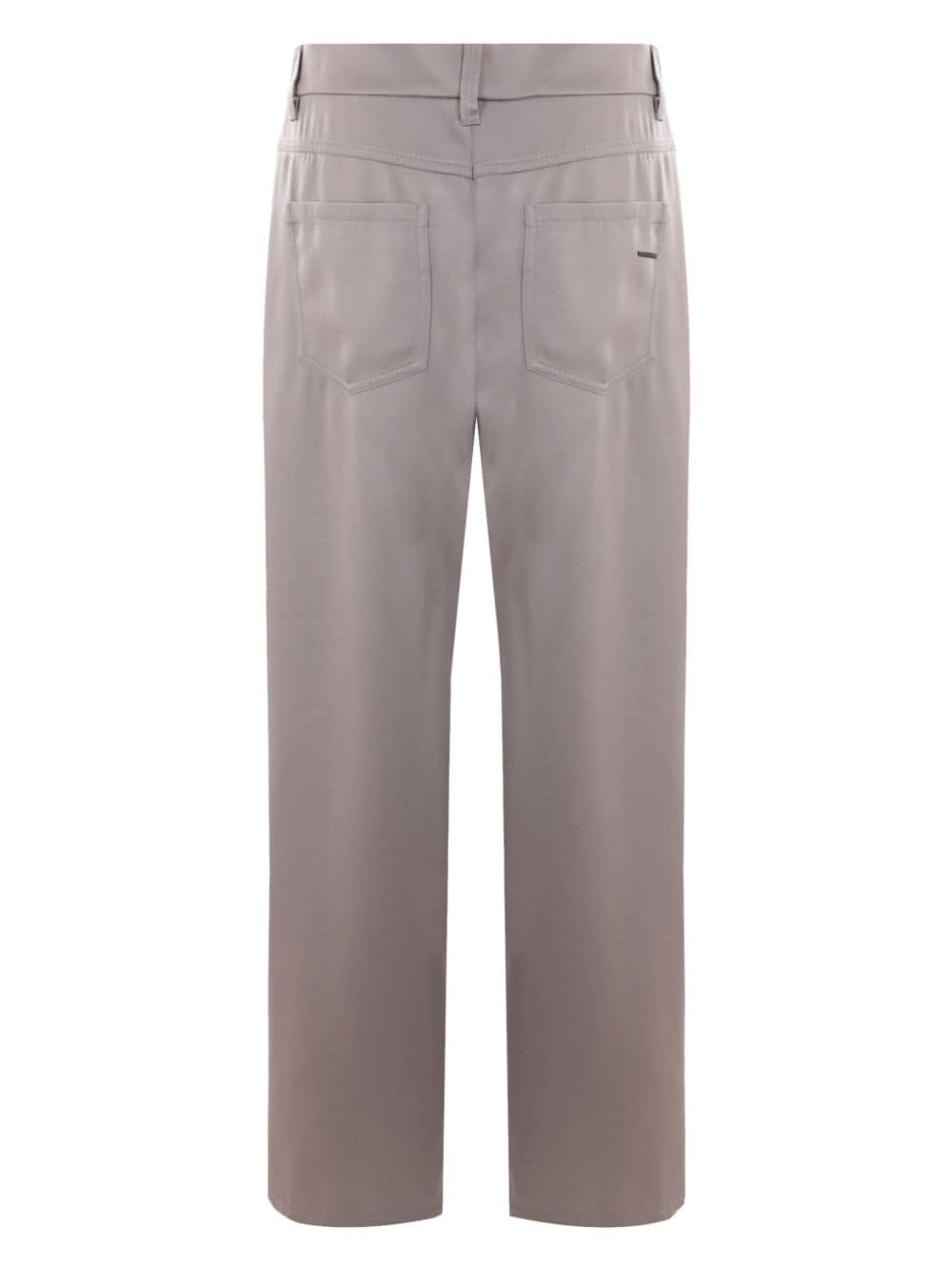 Brunello Cucinelli wide cady-satin trousers - Grijs