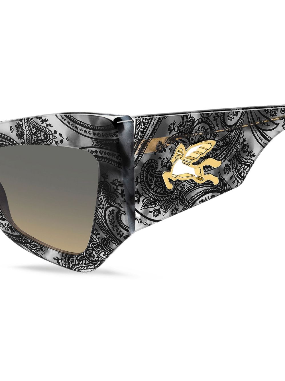 Shop Etro Mania Oversized-frame Sunglasses In Black