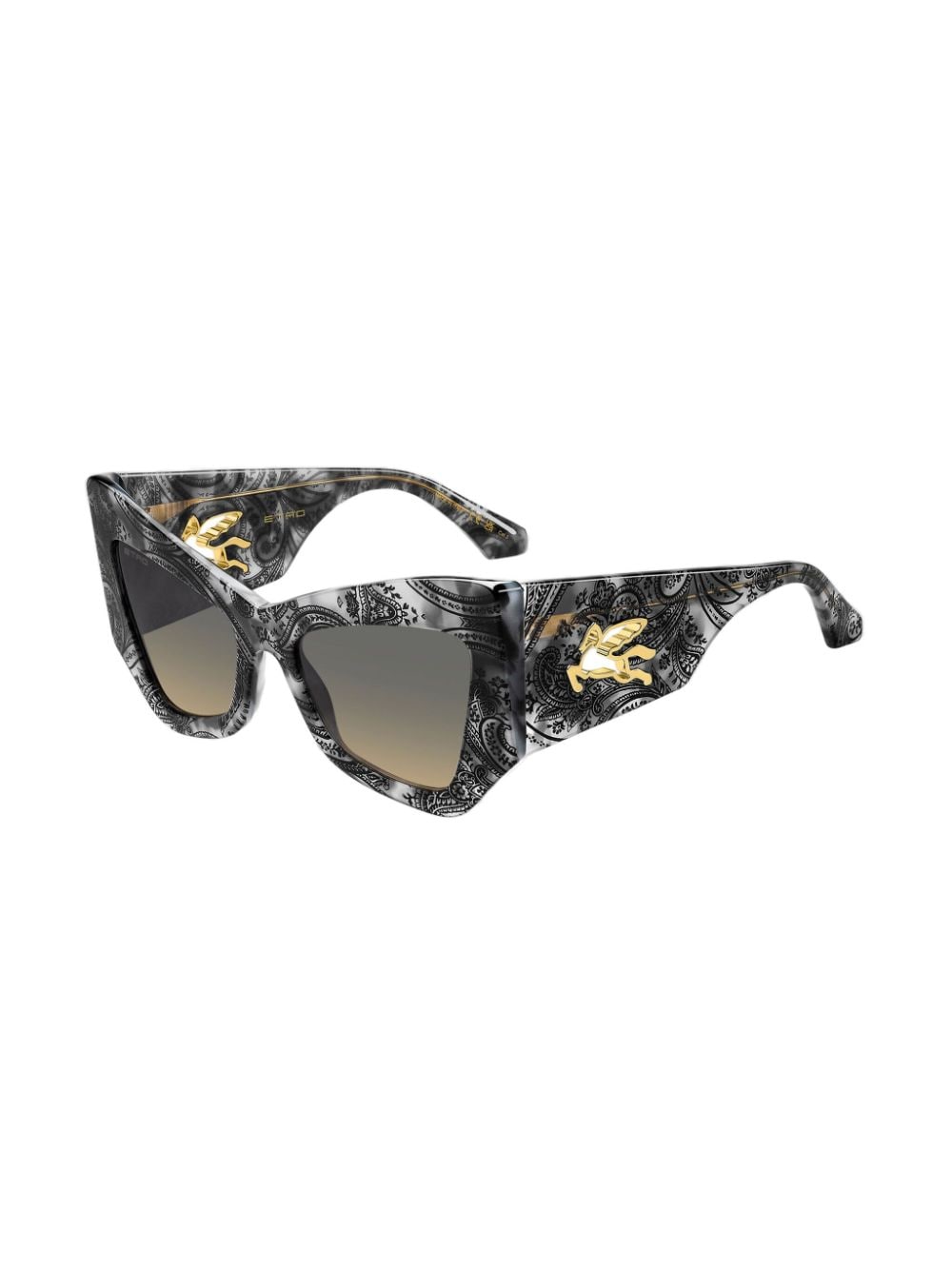 Shop Etro Mania Oversized-frame Sunglasses In Black