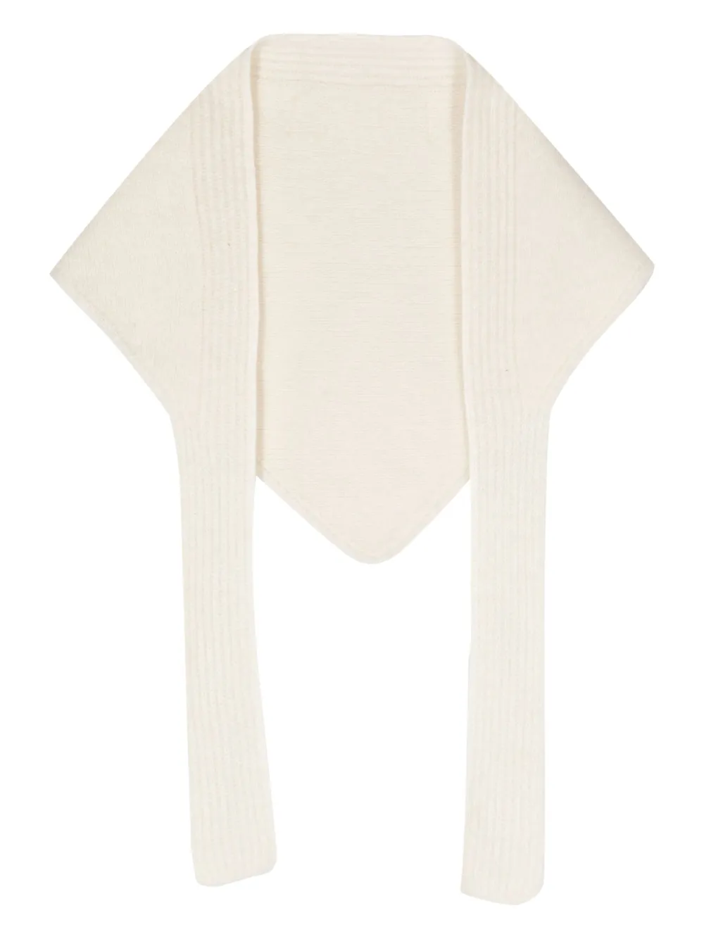 Jacquemus Le Chale Grosgrain Scarf In Neutrals
