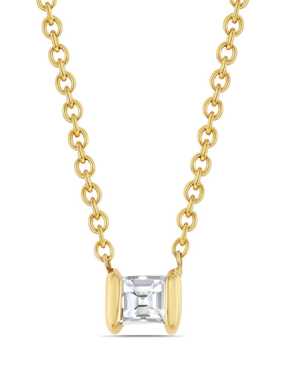 LIZZIE MANDLER FINE JEWELRY 18KT YELLOW GOLD MINI ANCHOR DIAMOND NECKLACE 