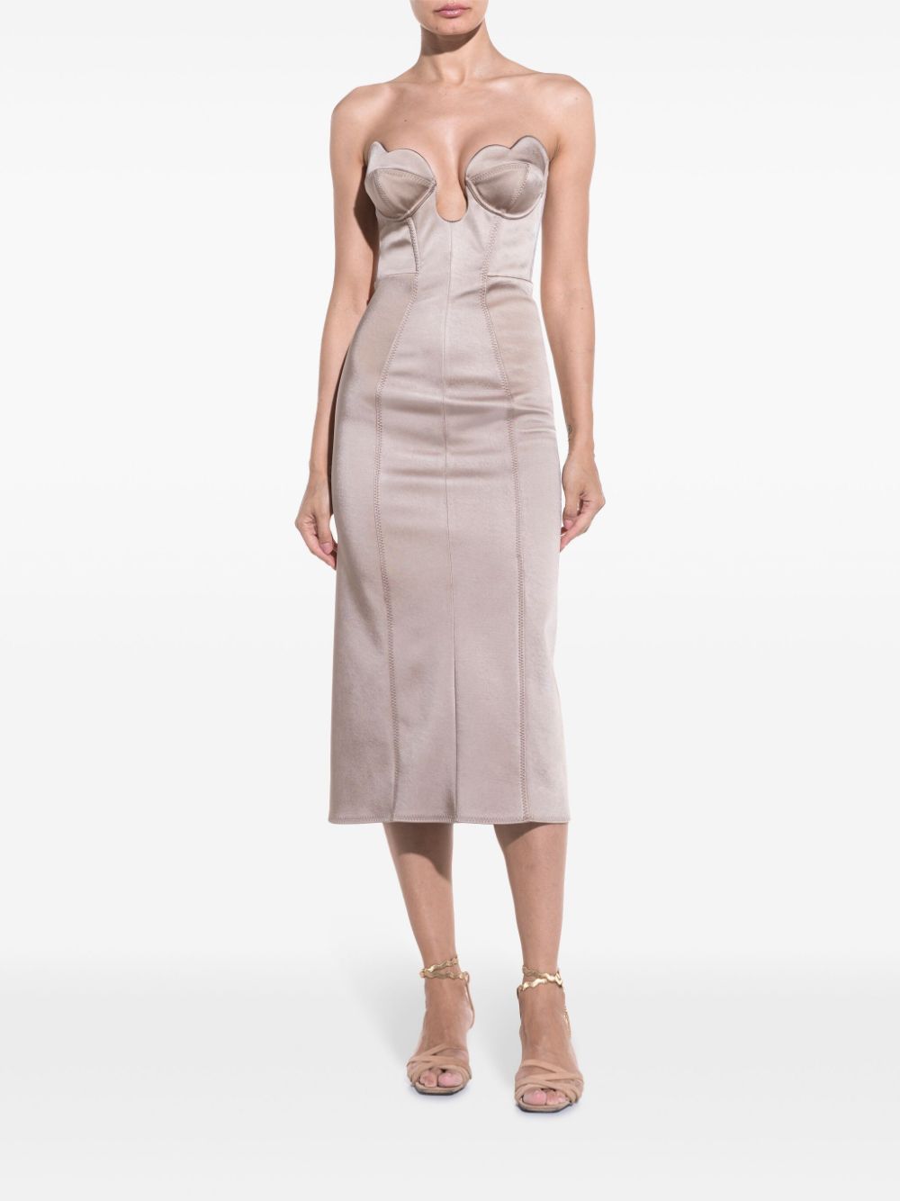 Maria Lucia Hohan Nemy midi-jurk - Beige