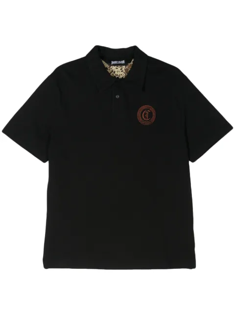 Just Cavalli logo-embroidered polo shirt 