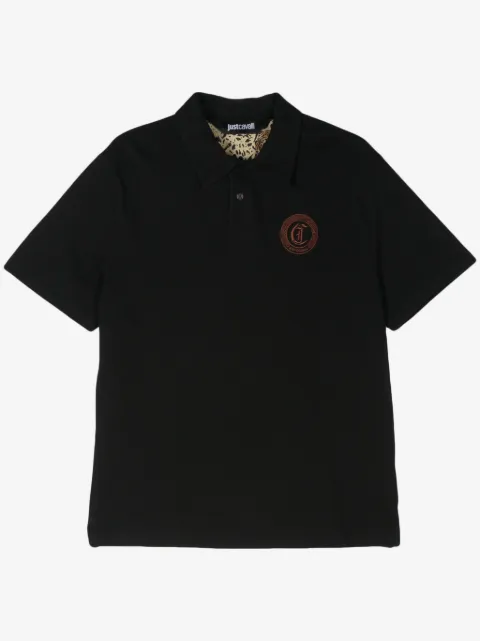 Just Cavalli logo-embroidered polo shirt 