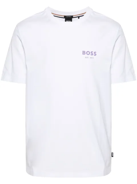 BOSS rubber logo cotton T-shirt 