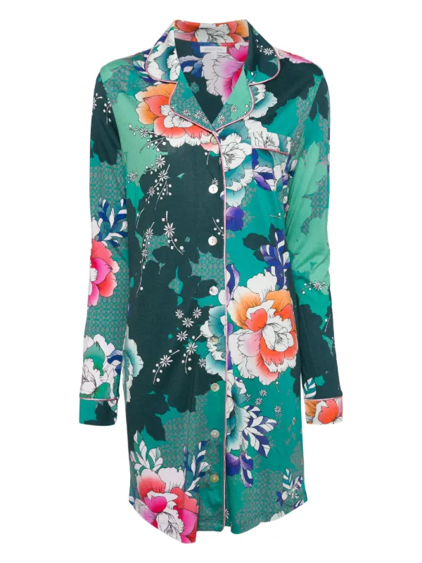 Johnny Was Archimal Sleep Dress - Green