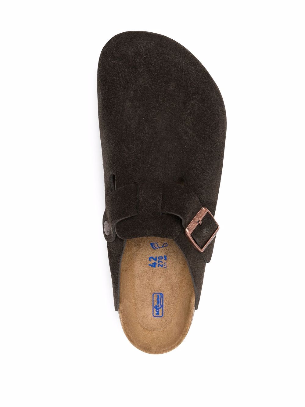 Birkenstock Boston suède sandalen Zwart