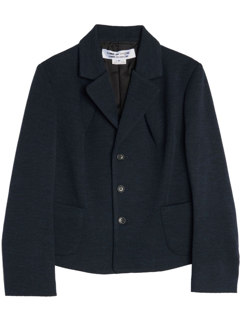 Comme Des Garçons Comme Des Garçons Wool Millano Rib Blazer In Blue