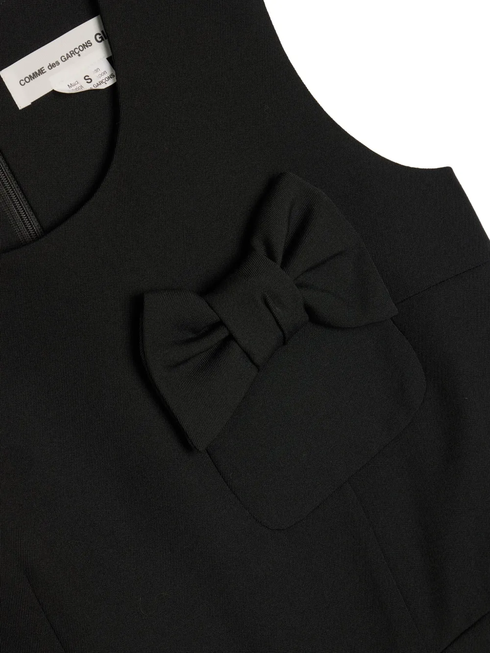 Comme Des Garçons Girl Wollen gabardine midi-jurk Zwart