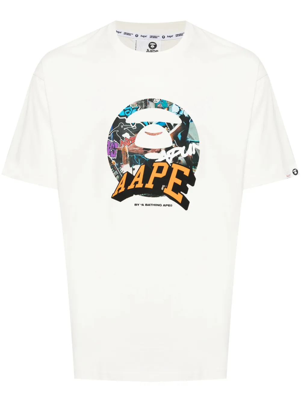 AAPE BY *A BATHING APE® logo-printed cotton T-shirt | Neutrals | Image 1
