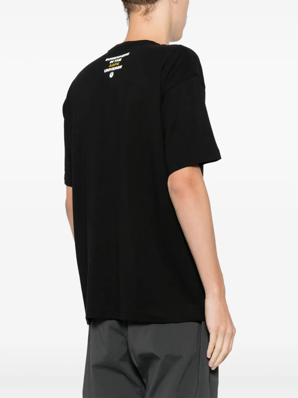 Aape By A Bathing Ape Logo-print Cotton T-shirt In Black