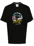 AAPE BY *A BATHING APE® logo-print cotton T-shirt - Black