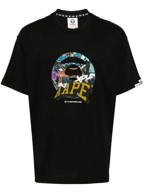 AAPE BY *A BATHING APE® t-shirt en coton à logo imprimé