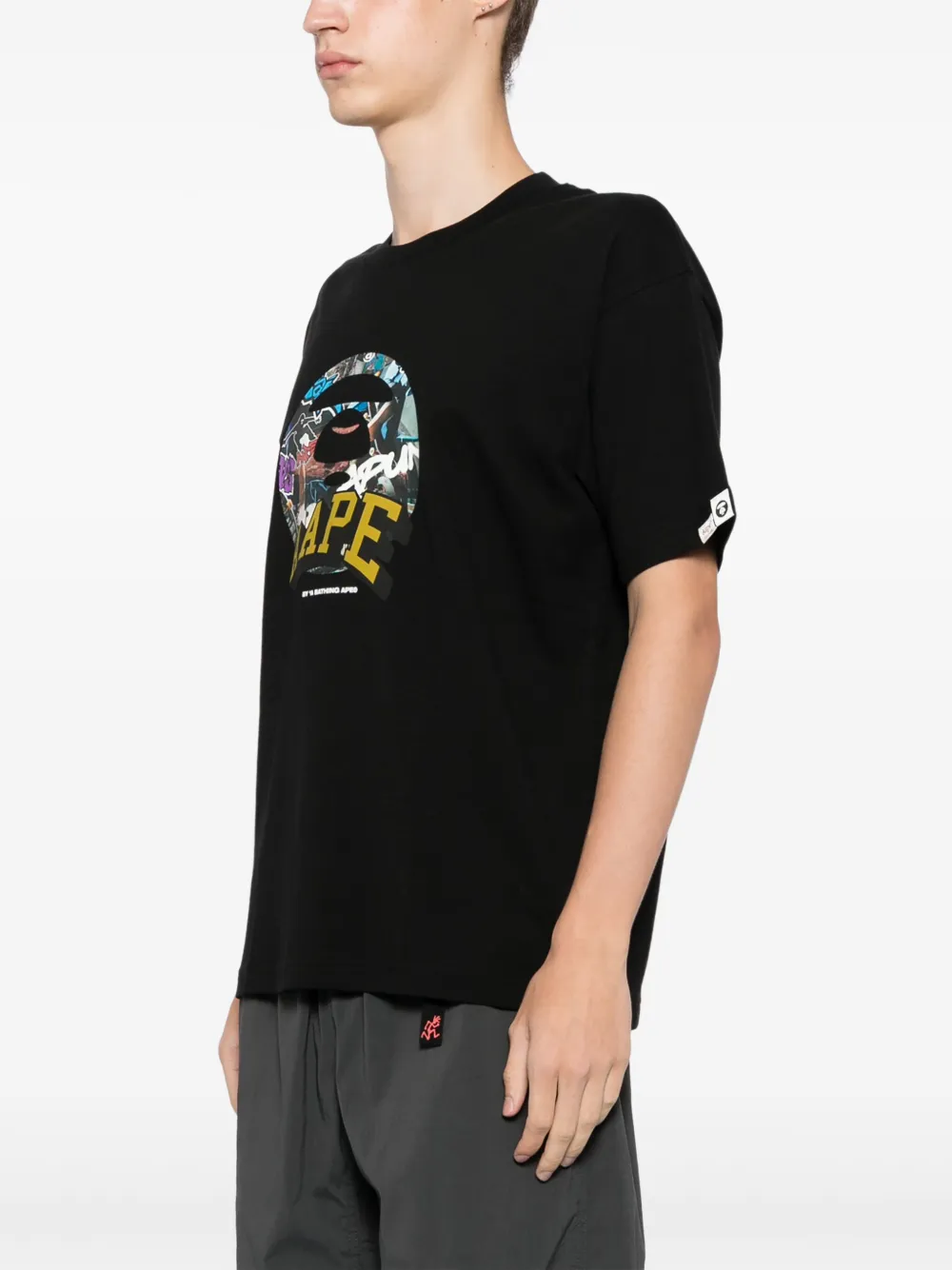 Aape By A Bathing Ape Logo-print Cotton T-shirt In Black