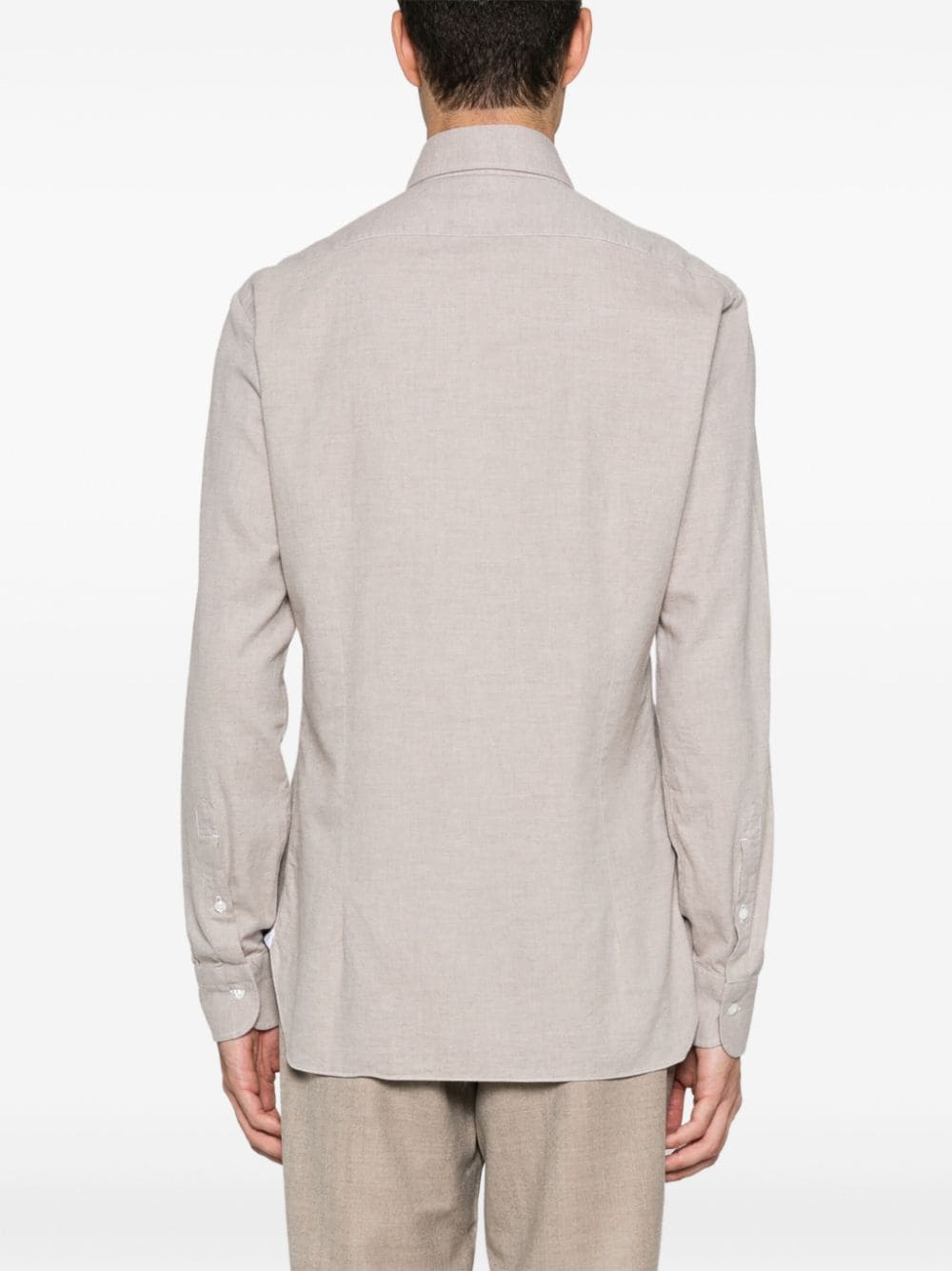 Shop Barba Cotton Shirt In Neutrals